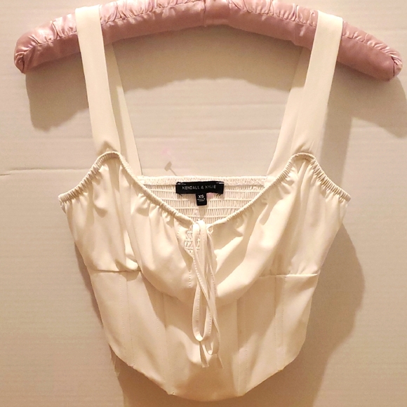 Kendall & Kylie Tops - Kendall & Kylie White Sleeveless Bustier Top